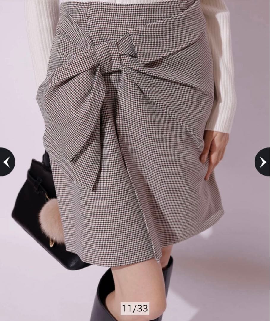 【Mystrada】リボンモチーフミニスカート