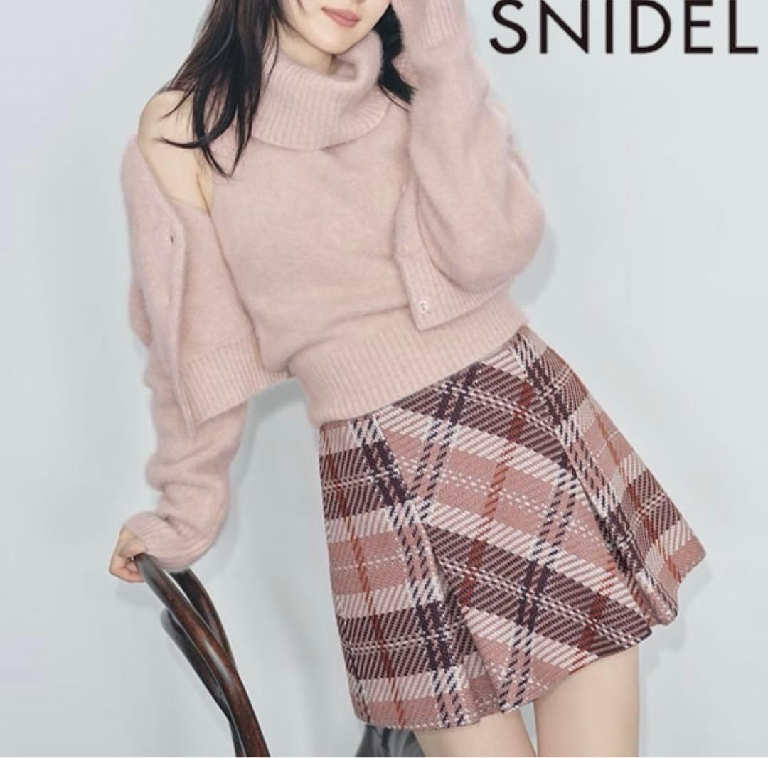 完売品　正規品　スナイデル　ロービングチェックミニスカート　0