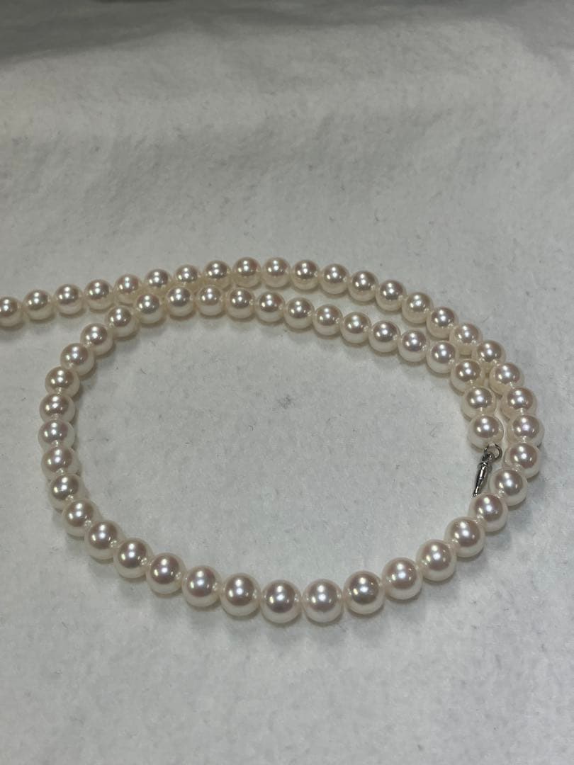 伊勢志摩英虞湾産あこや真珠　6.5-7mm パールネックレス　42cm