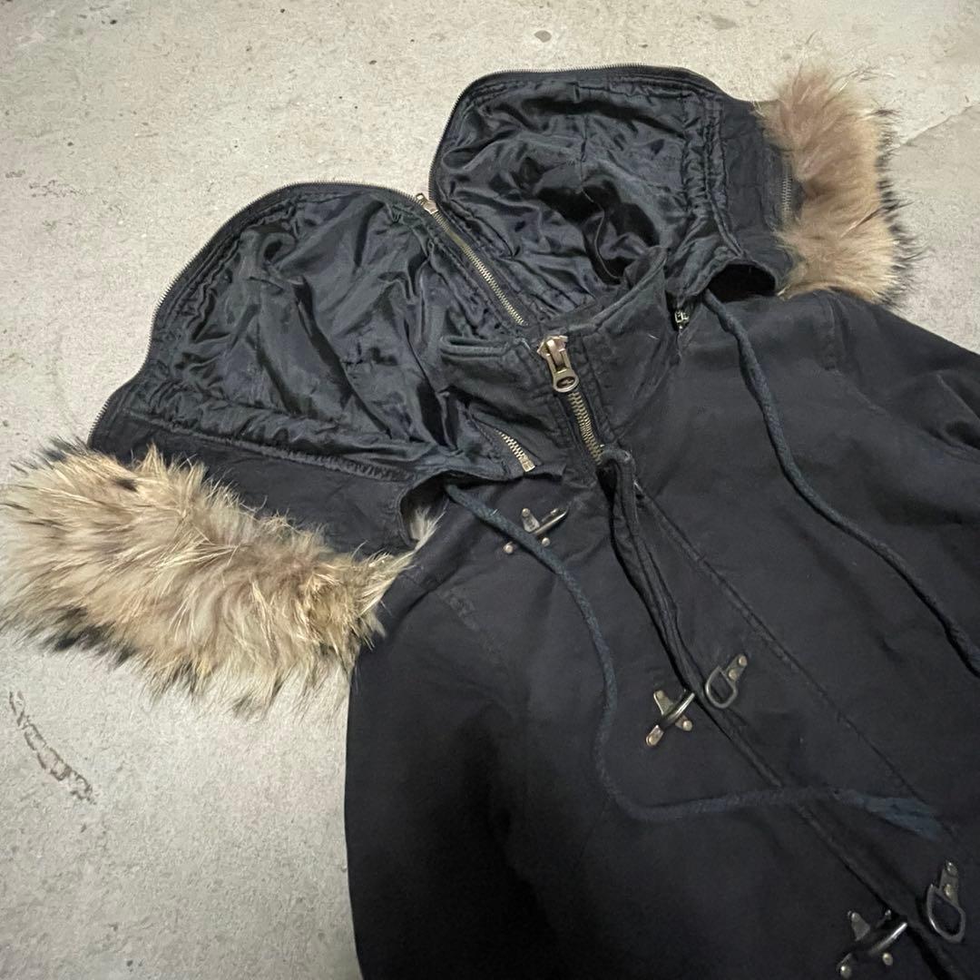 archive N2B type fur bomber jacket y2k 黒
