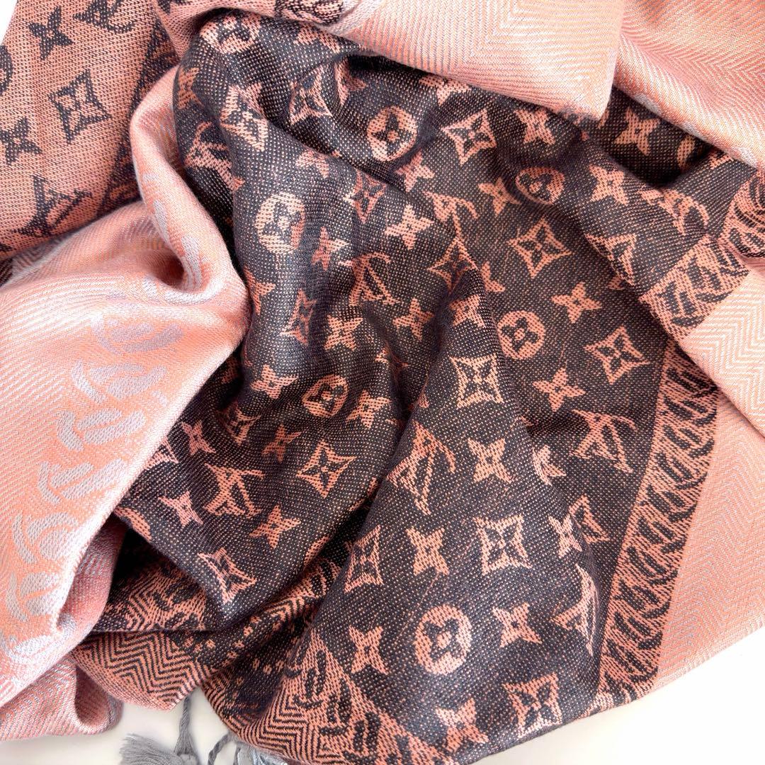 ルイヴィトン ストール パープル ピンク スカーフ マフラー