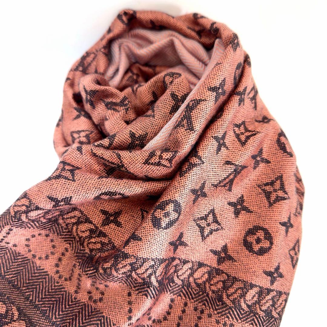 ルイヴィトン ストール パープル ピンク スカーフ マフラー