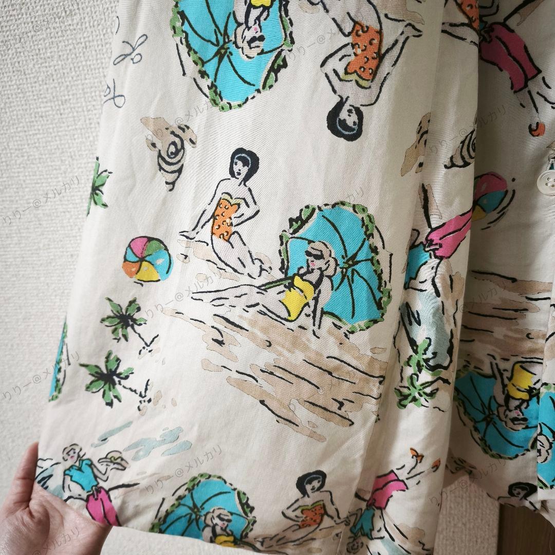 美品・36サイズ★GRACE CLASS　バックコンシャスプリントワンピース