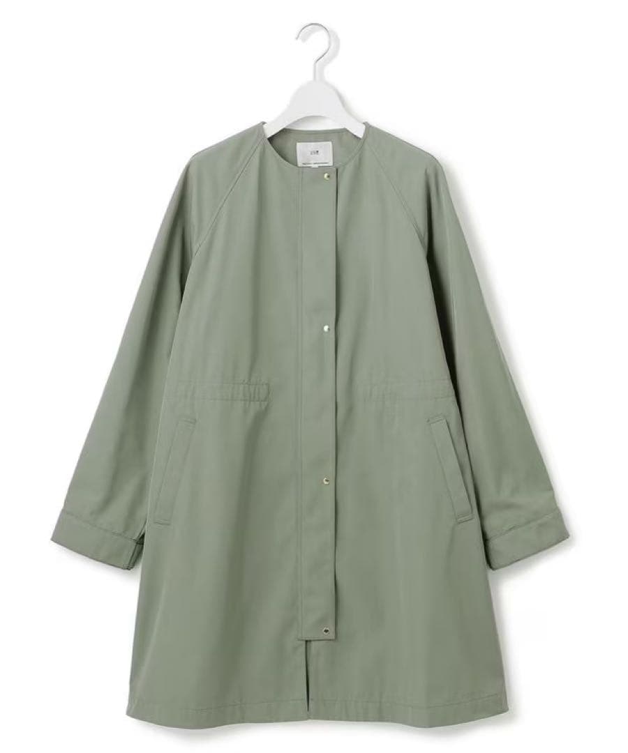 タグ付き未使用新品 23区 【撥水加工】ライトツイル ノーカラーコート 34
