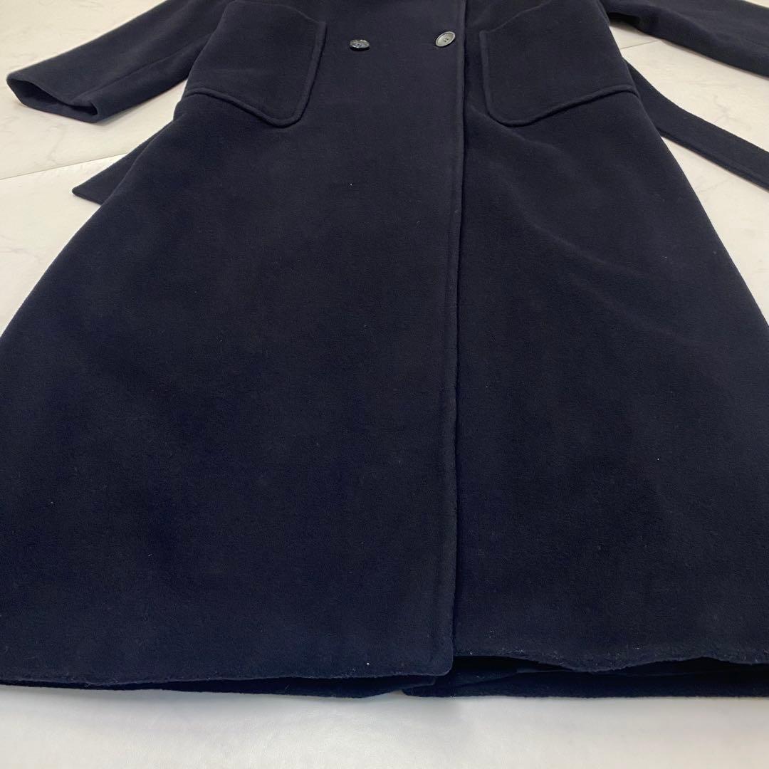 良品★MAX&Co ベルテッドコート ロングコート ヴァージンウール 40