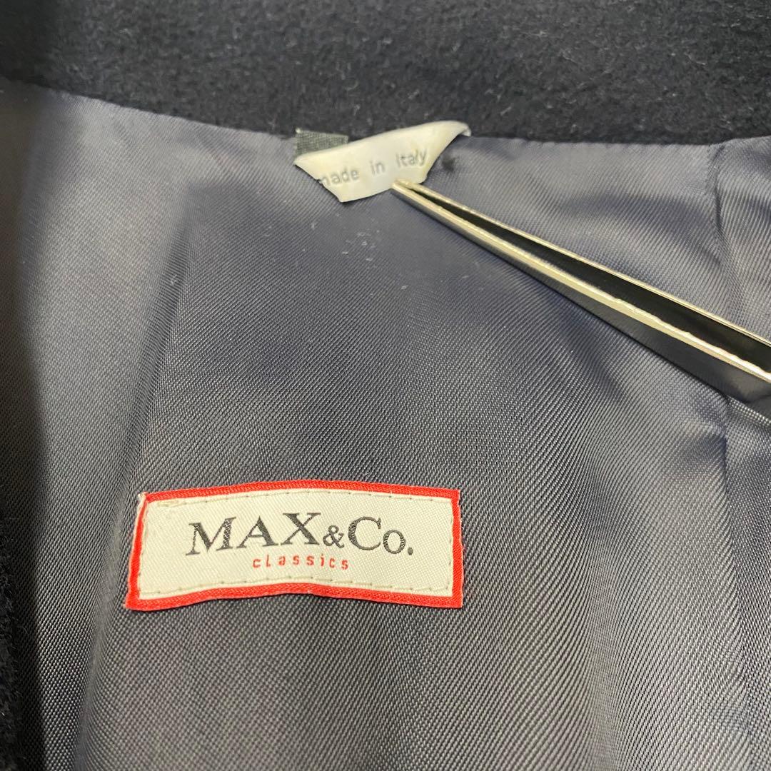 良品★MAX&Co ベルテッドコート ロングコート ヴァージンウール 40