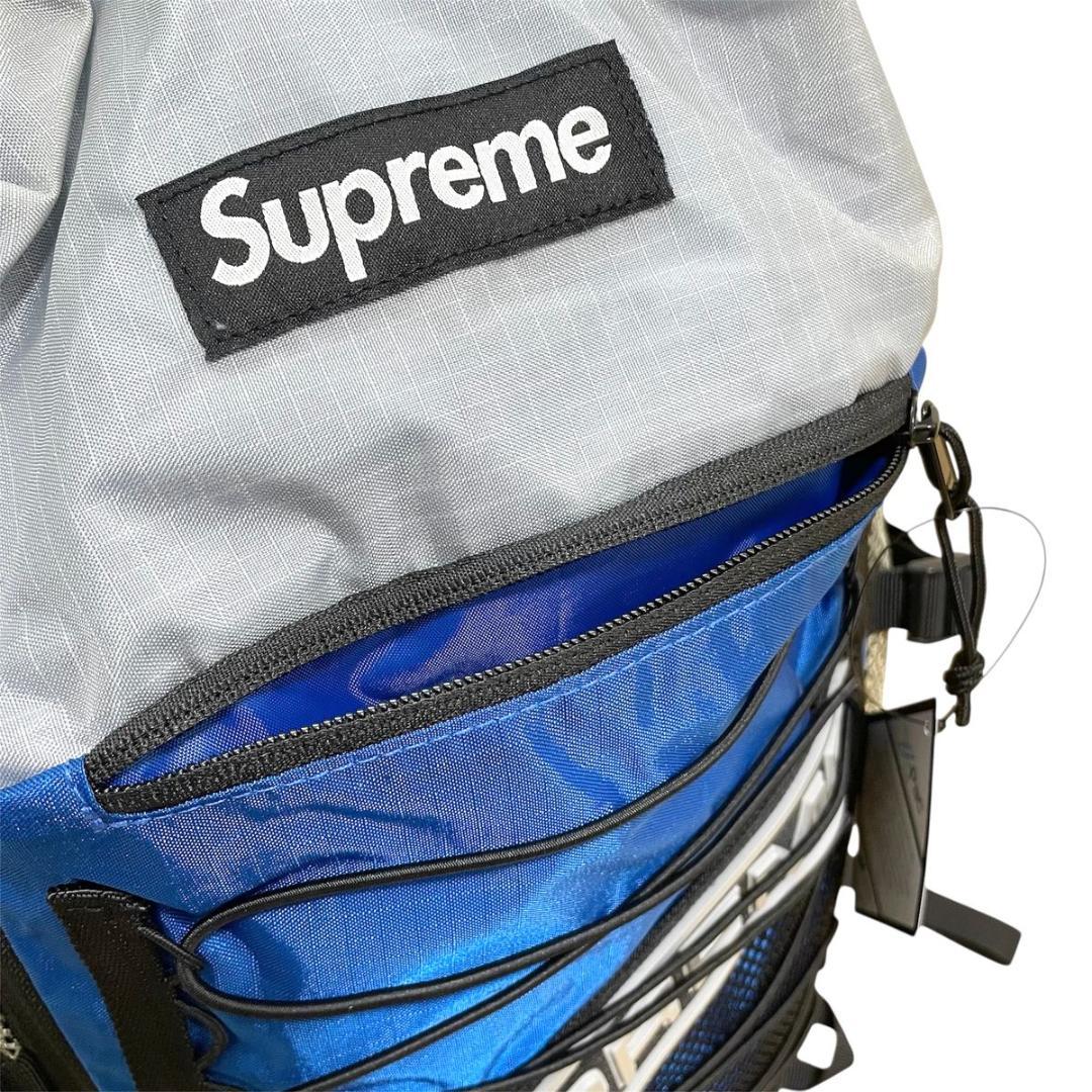 シュプリーム バックパック リュックサック 3D ロゴ 青 ブルー 黒 ブラック