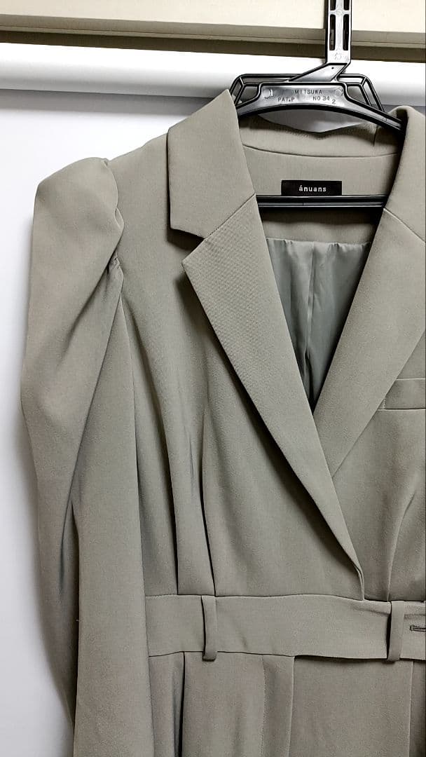アニュアンス　テーラードオールインワン　M　anuans グレー