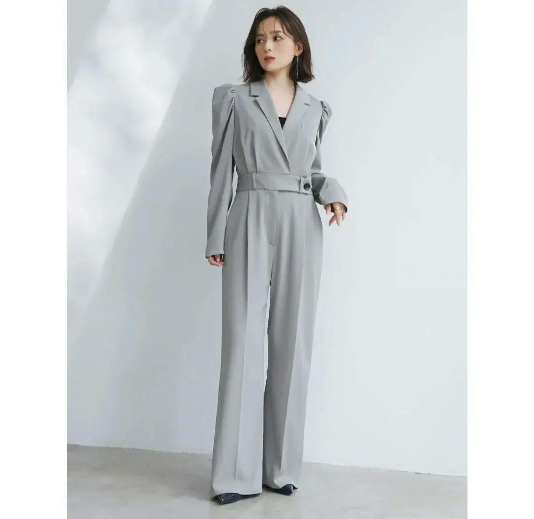 アニュアンス　テーラードオールインワン　M　anuans グレー