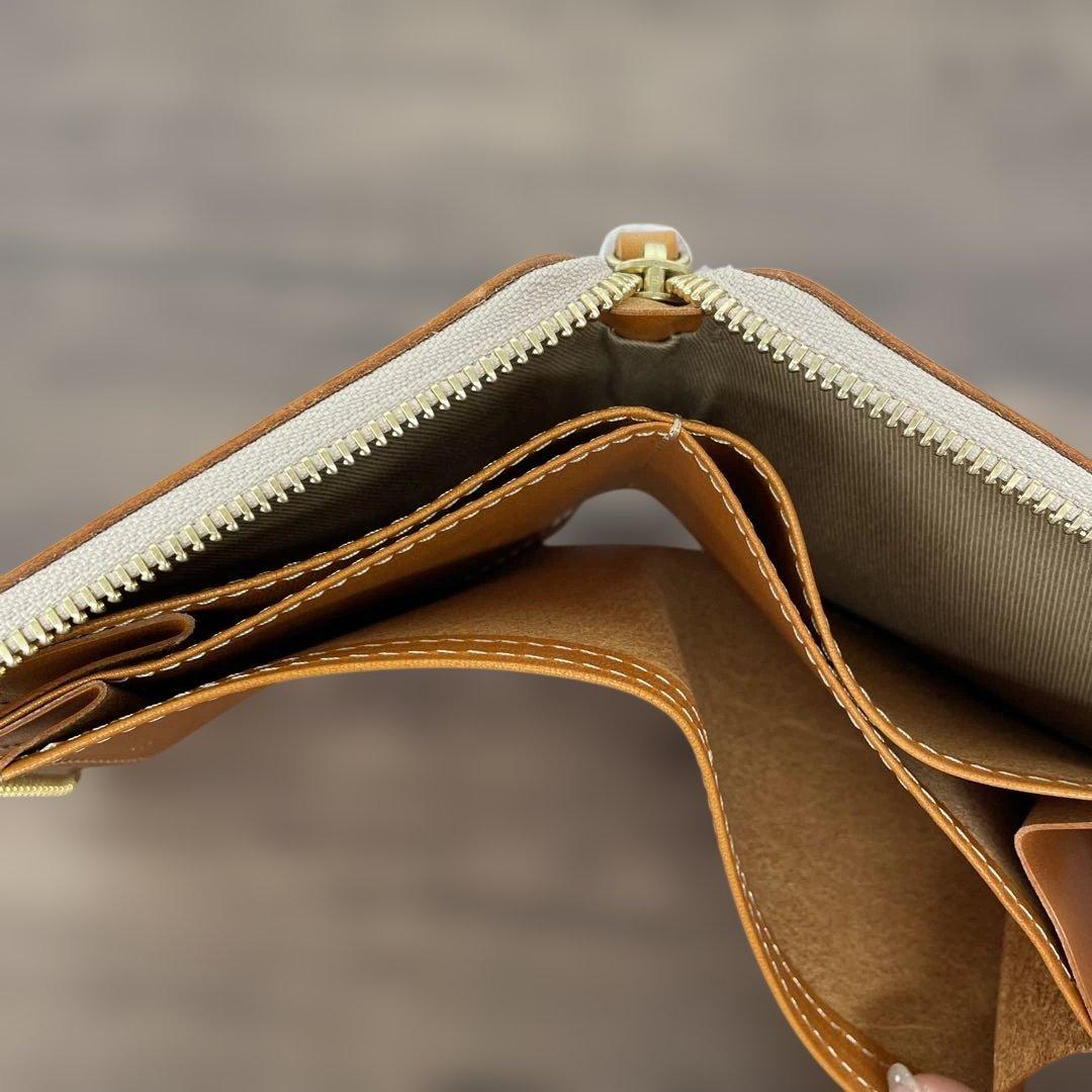 12636[HUKURO] 二つ折り 大きく開く小さな 財布 メンズ レディース