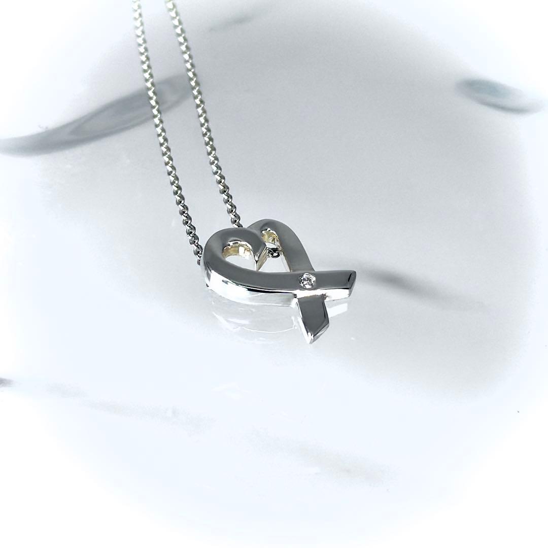 T&Co. ティファニー ラビングハート ダイヤモンド ネックレス AG 925