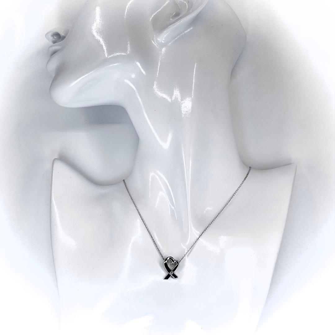 T&Co. ティファニー ラビングハート ダイヤモンド ネックレス AG 925