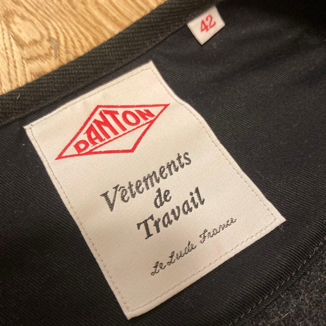 DANTON ノーカラージャケット 42 チャコールグレー