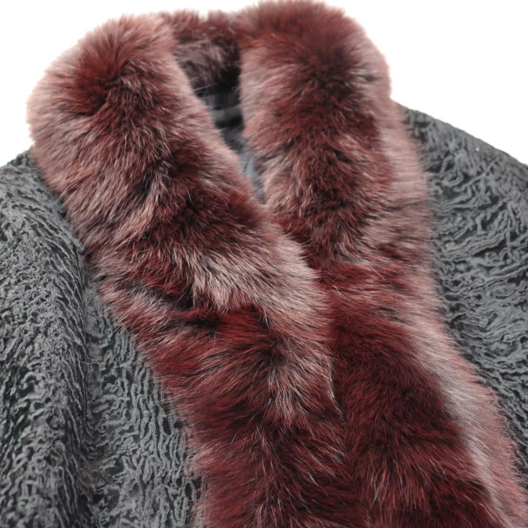 ペルシャラム✨ポンチョ　ケープコート　フォックスファー