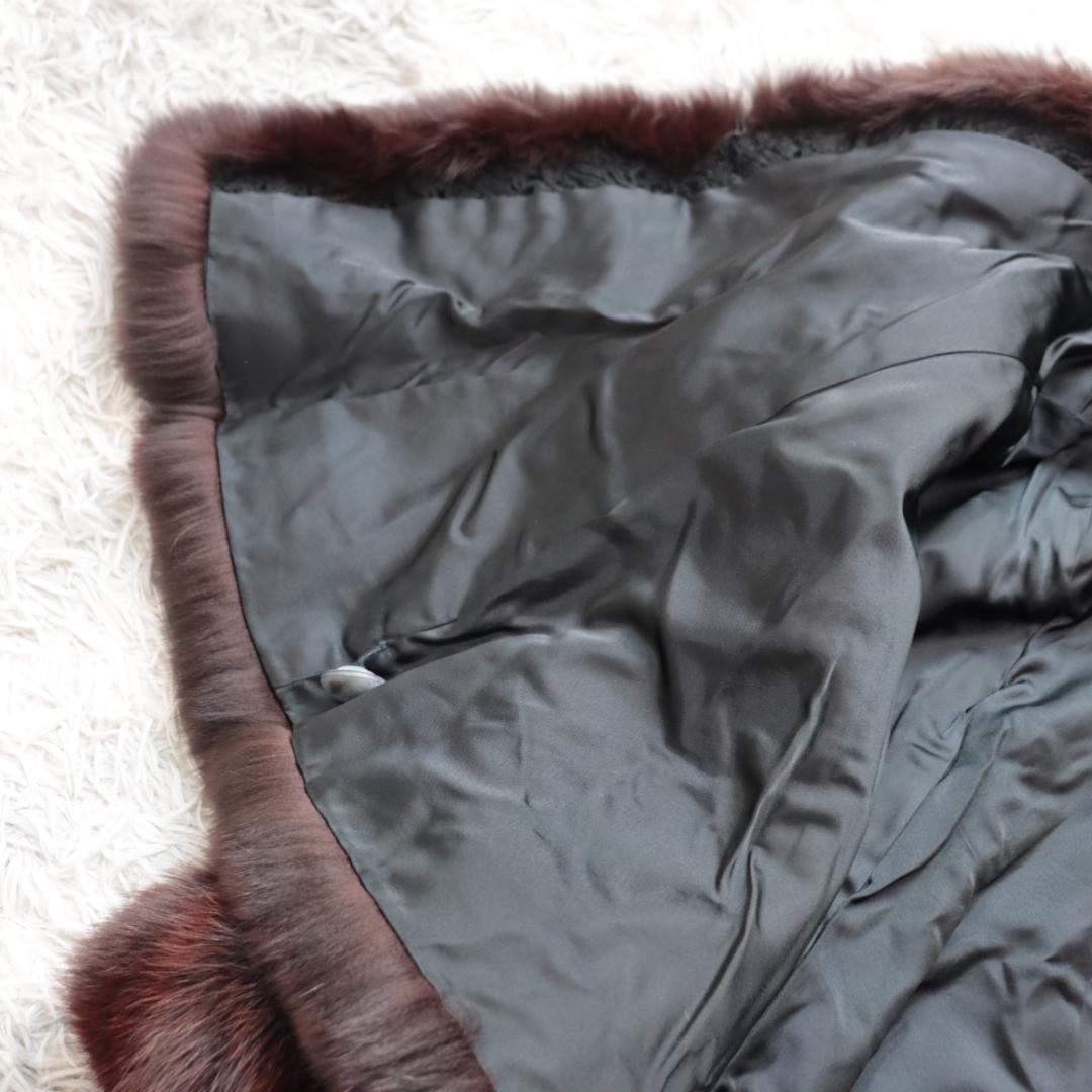 ペルシャラム✨ポンチョ　ケープコート　フォックスファー