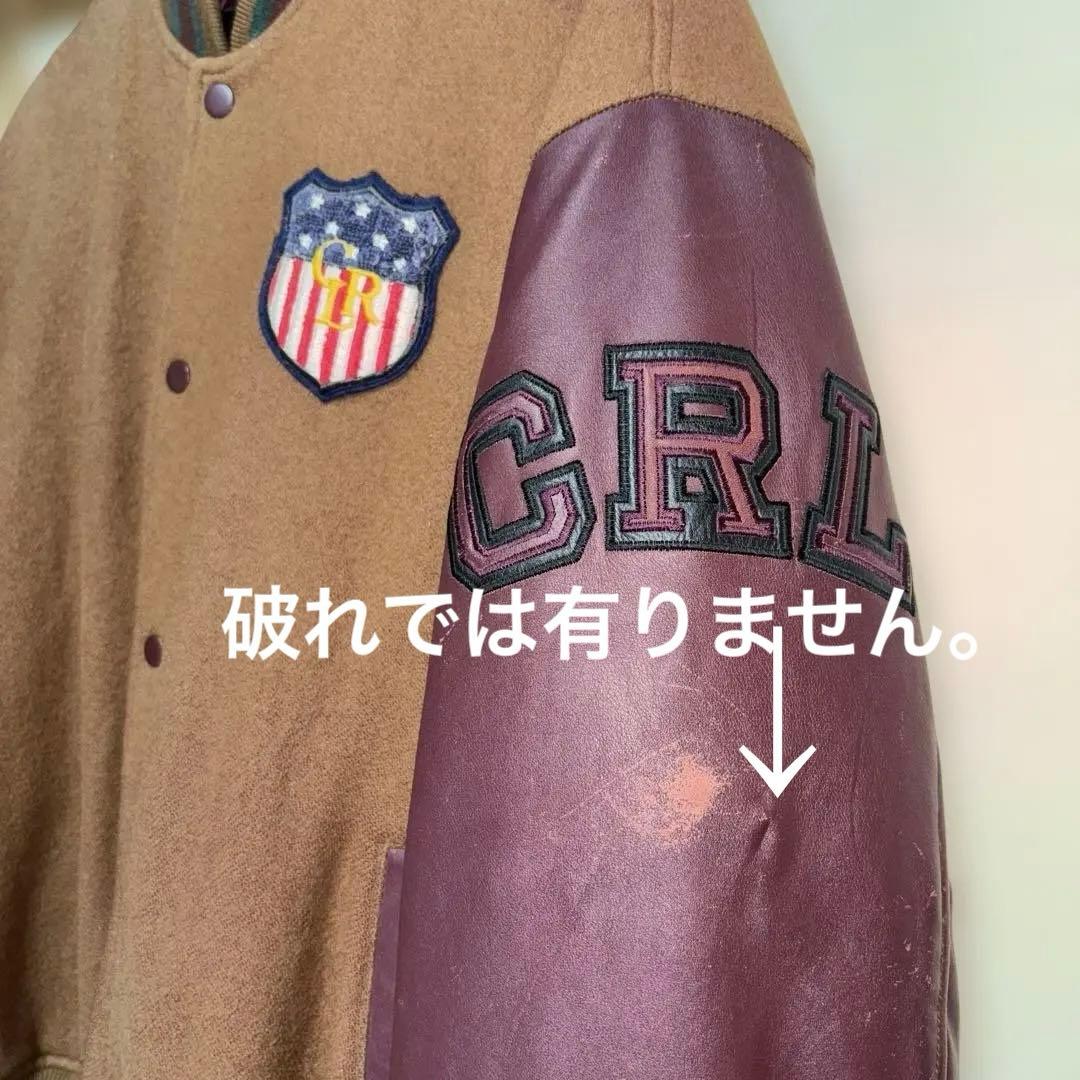 ✴︎希少・レア・90s CHAPS RALPH LAUEN・袖レザースタジジャン