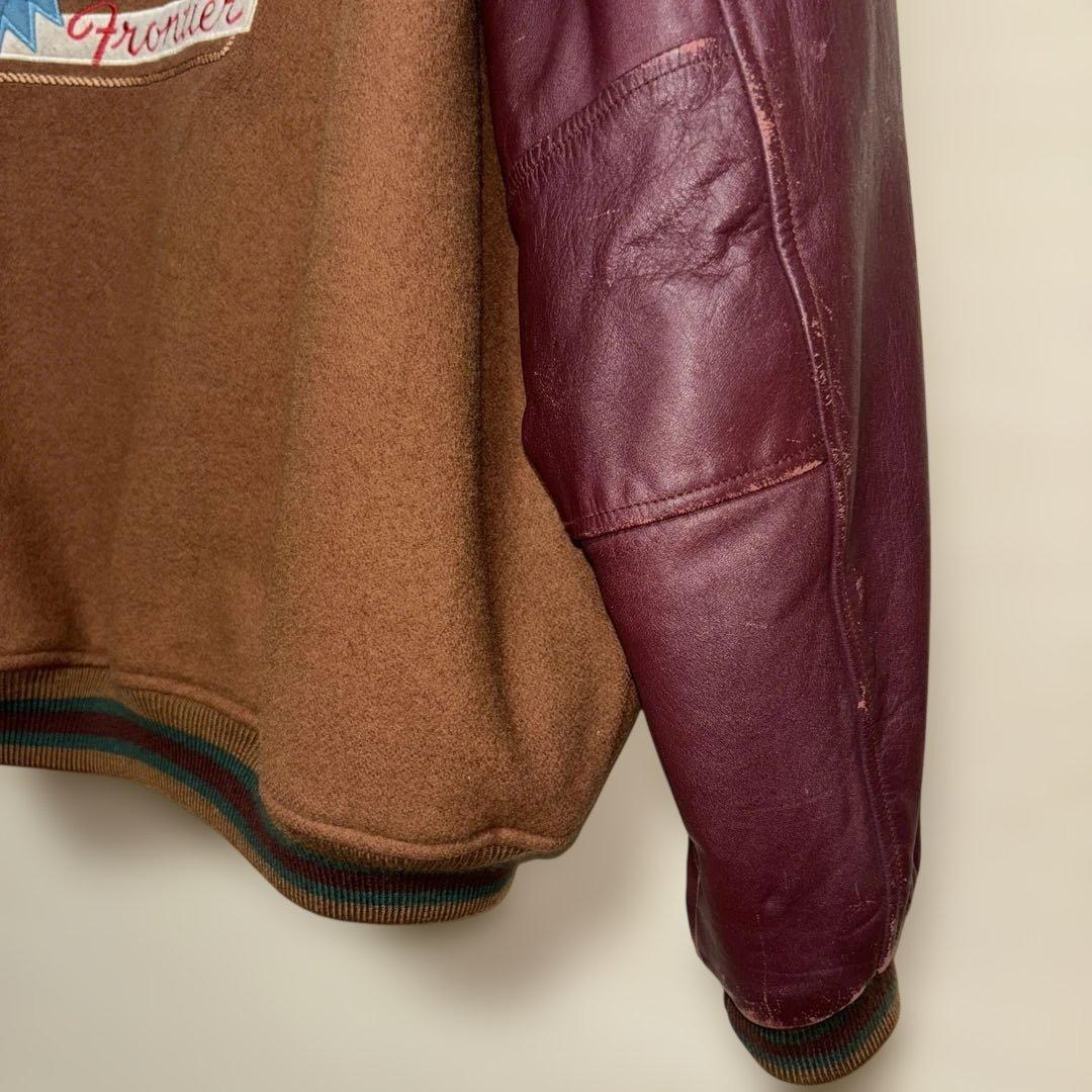 ✴︎希少・レア・90s CHAPS RALPH LAUEN・袖レザースタジジャン