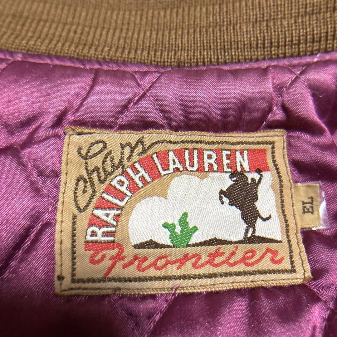 ✴︎希少・レア・90s CHAPS RALPH LAUEN・袖レザースタジジャン