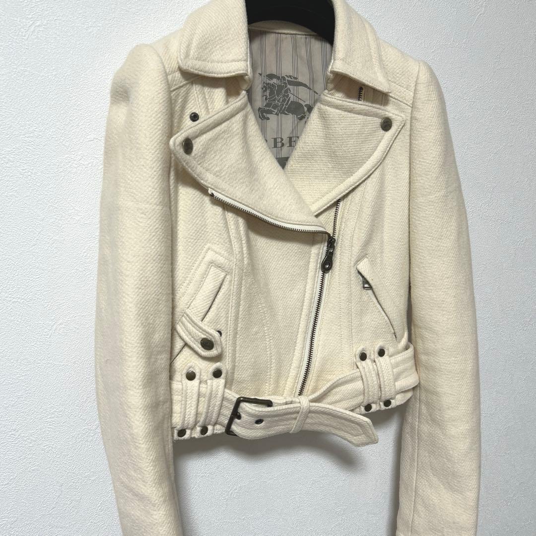 BURBERRY BLUE LABEL ライダースジャケット ウール