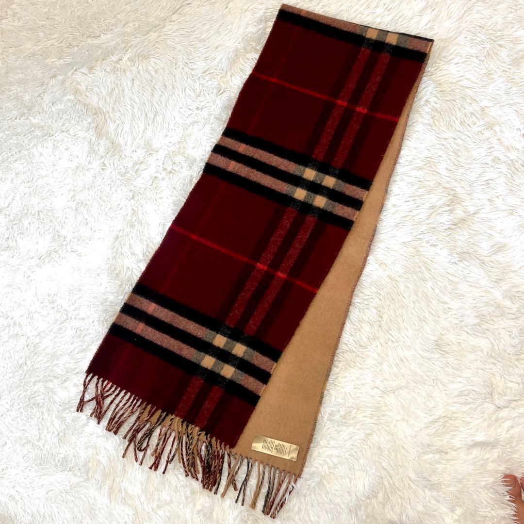 ✨美品✨BURBERRY バーバリー　マフラー　カシミヤ100% メガチェック