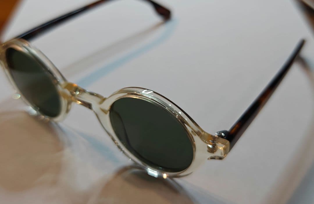 lohause クリアフレーム オーバルサングラス