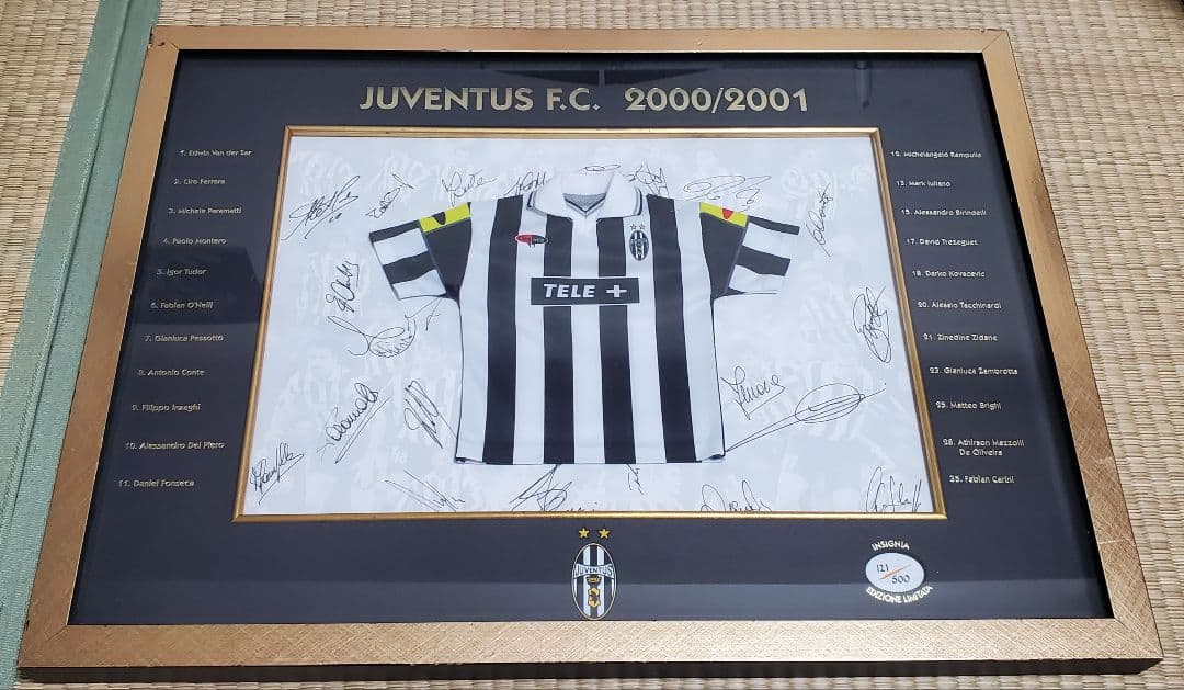 d*7様 500個限定 ユベントス 22名　サインユニホーム ジダン デルピエロ