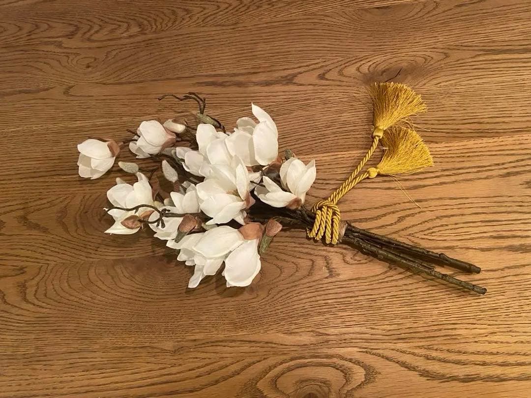 ウエディングブーケ　和装　アーティシャルフラワー　白木蓮