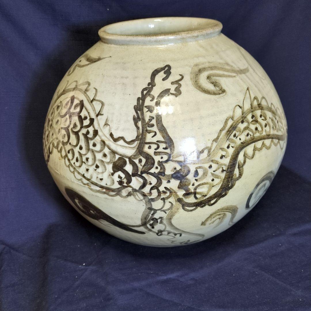 ドラゴン陶器セット（蓋付き容器・皿・壺）