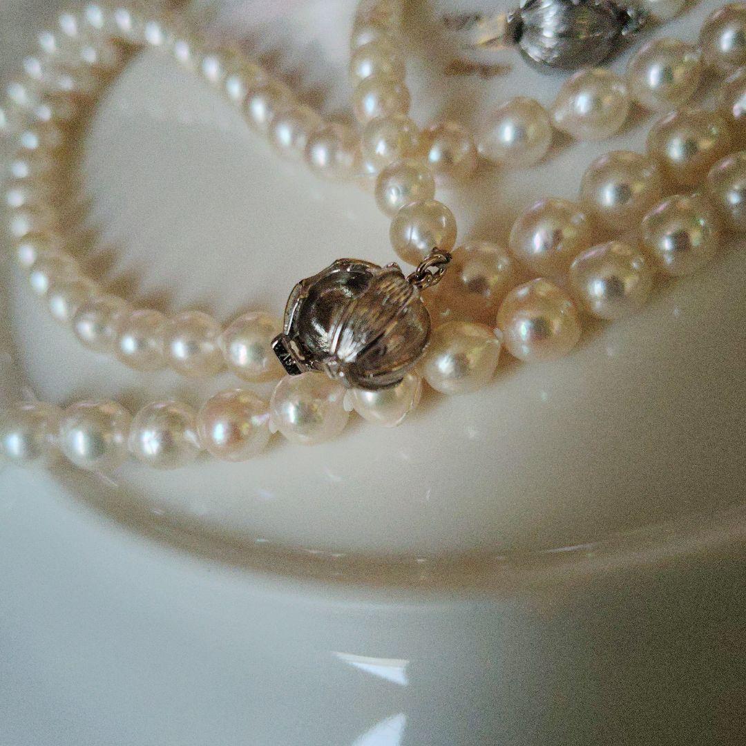 あこや真珠バロックパールロングネックレス　パックマンクラスプ　約123㌢前後