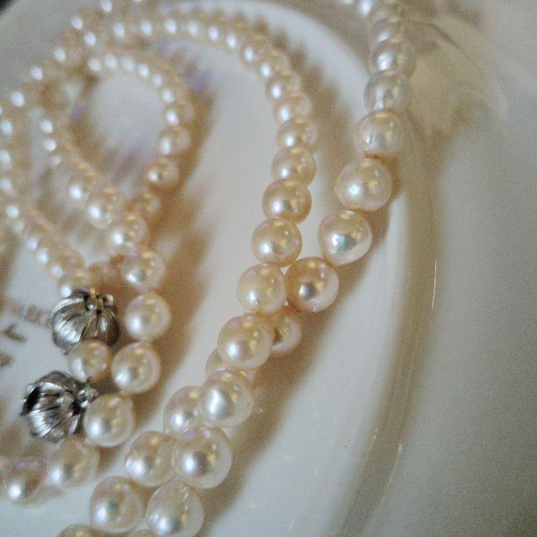 あこや真珠バロックパールロングネックレス　パックマンクラスプ　約123㌢前後