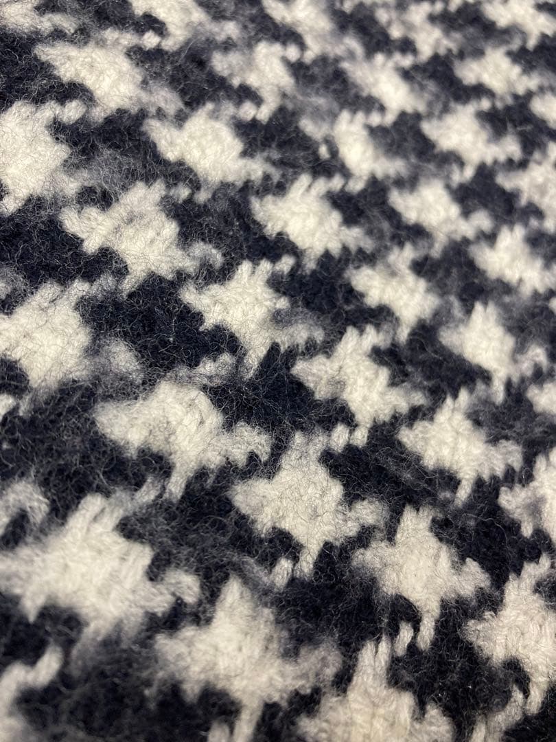 YOHJI YAMAMOTOヨウジヤマモト　千鳥格子ダブルフェイスウールストール