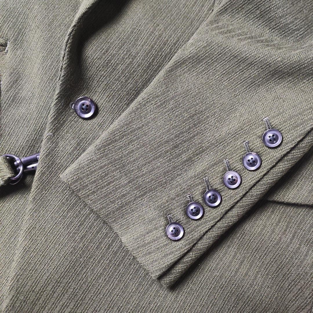 美品　kirov　DOUBLE BELTS CHESTER COAT　緑　1　S