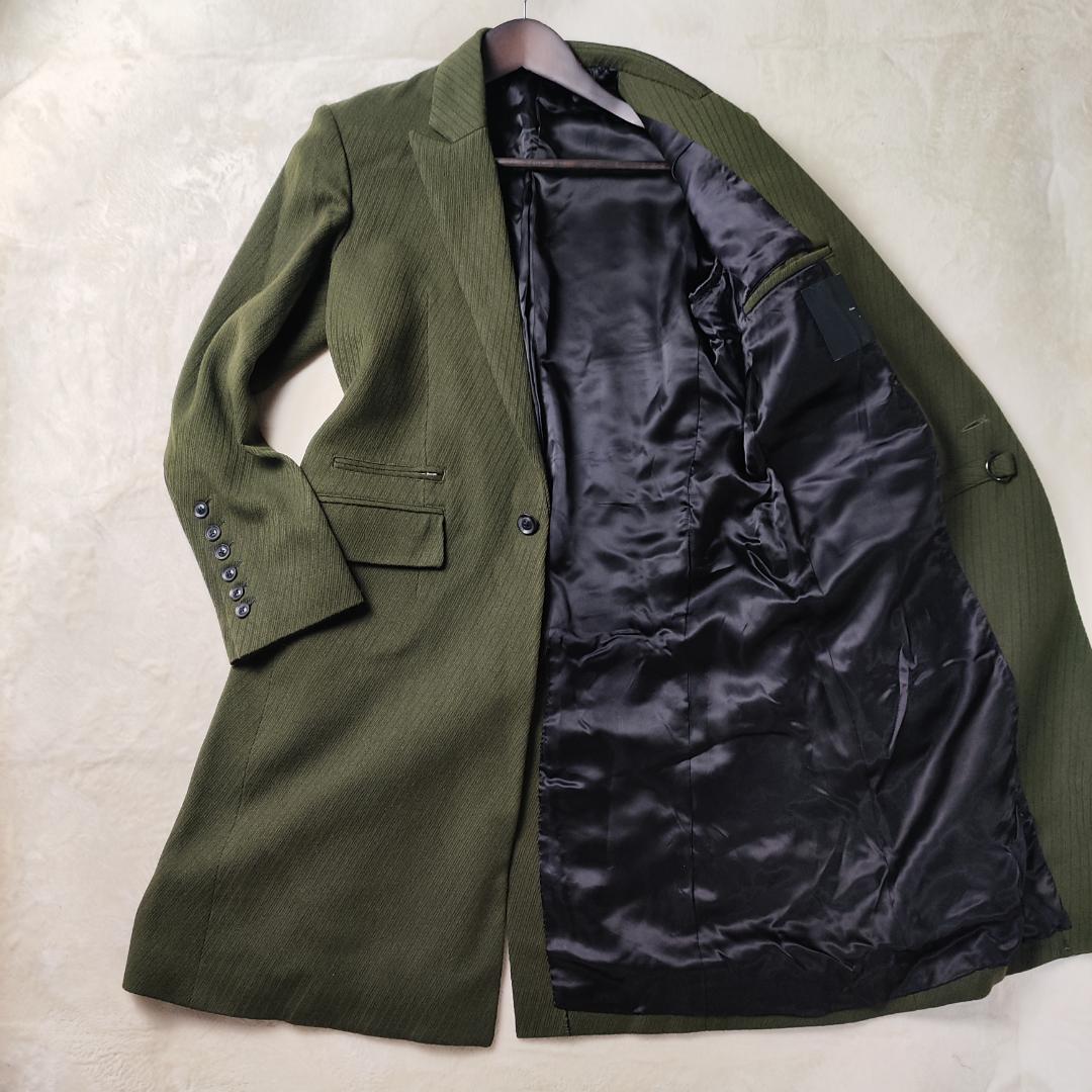 美品　kirov　DOUBLE BELTS CHESTER COAT　緑　1　S