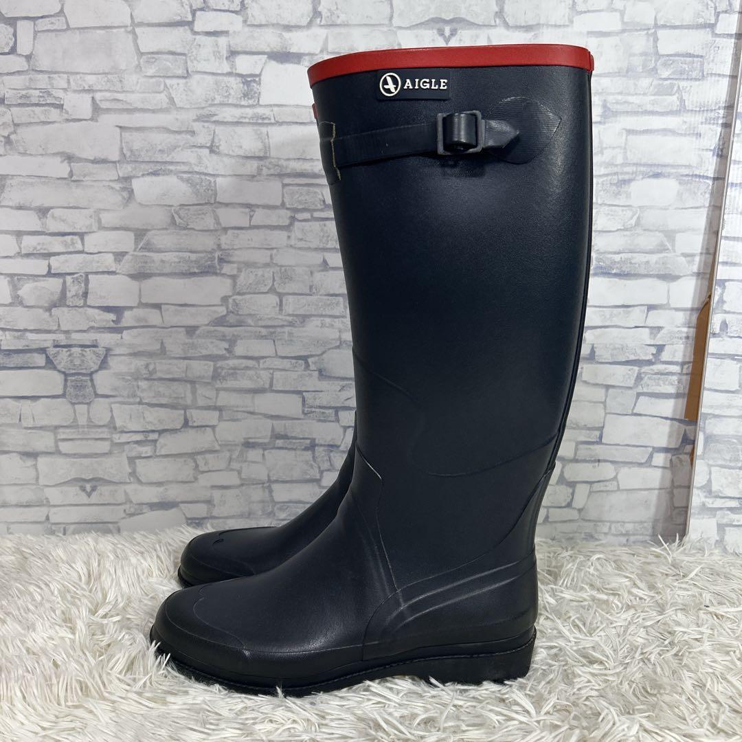 AIGLE エーグル　ロングレインブーツ　長靴　サイズ43 27cm ラバー