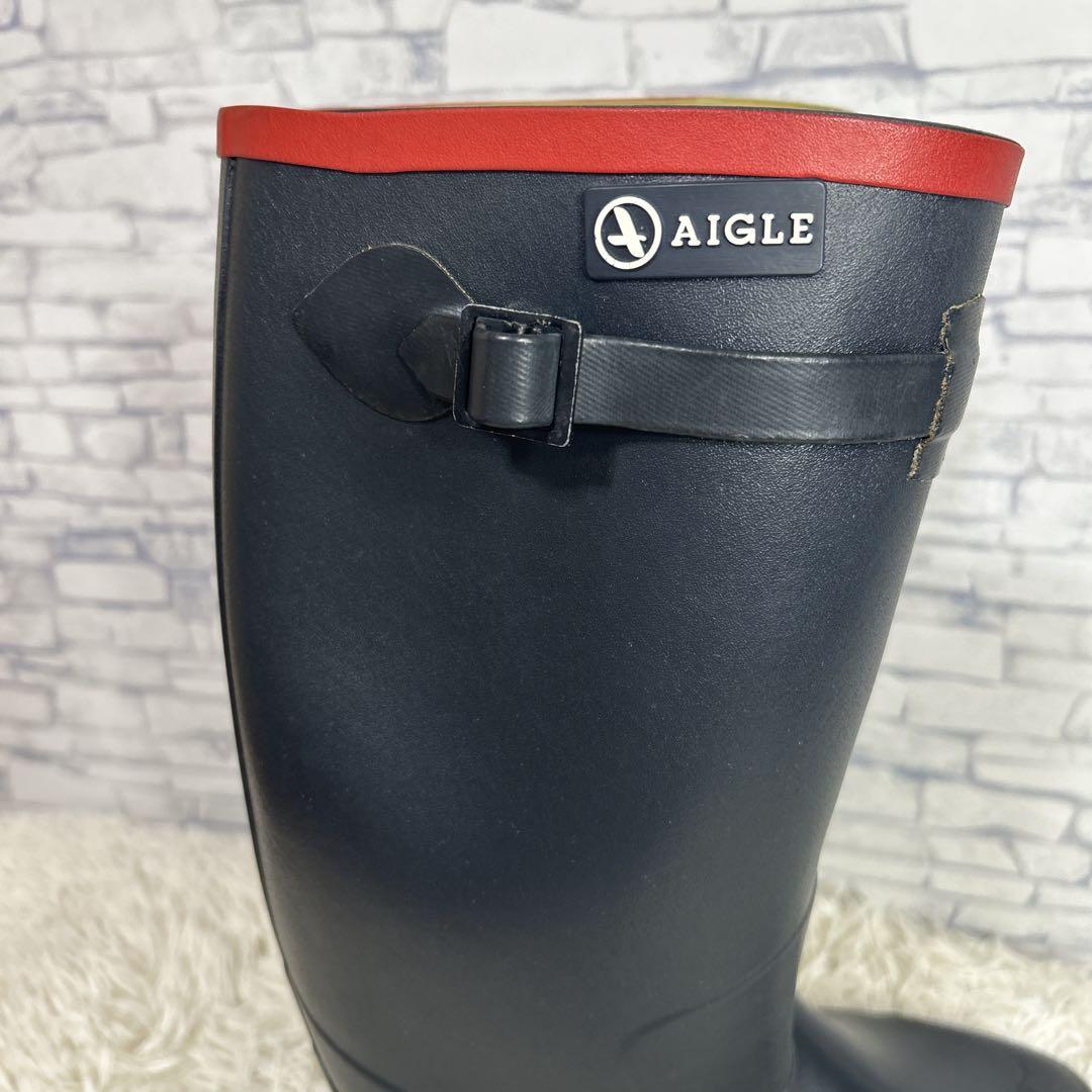 AIGLE エーグル　ロングレインブーツ　長靴　サイズ43 27cm ラバー