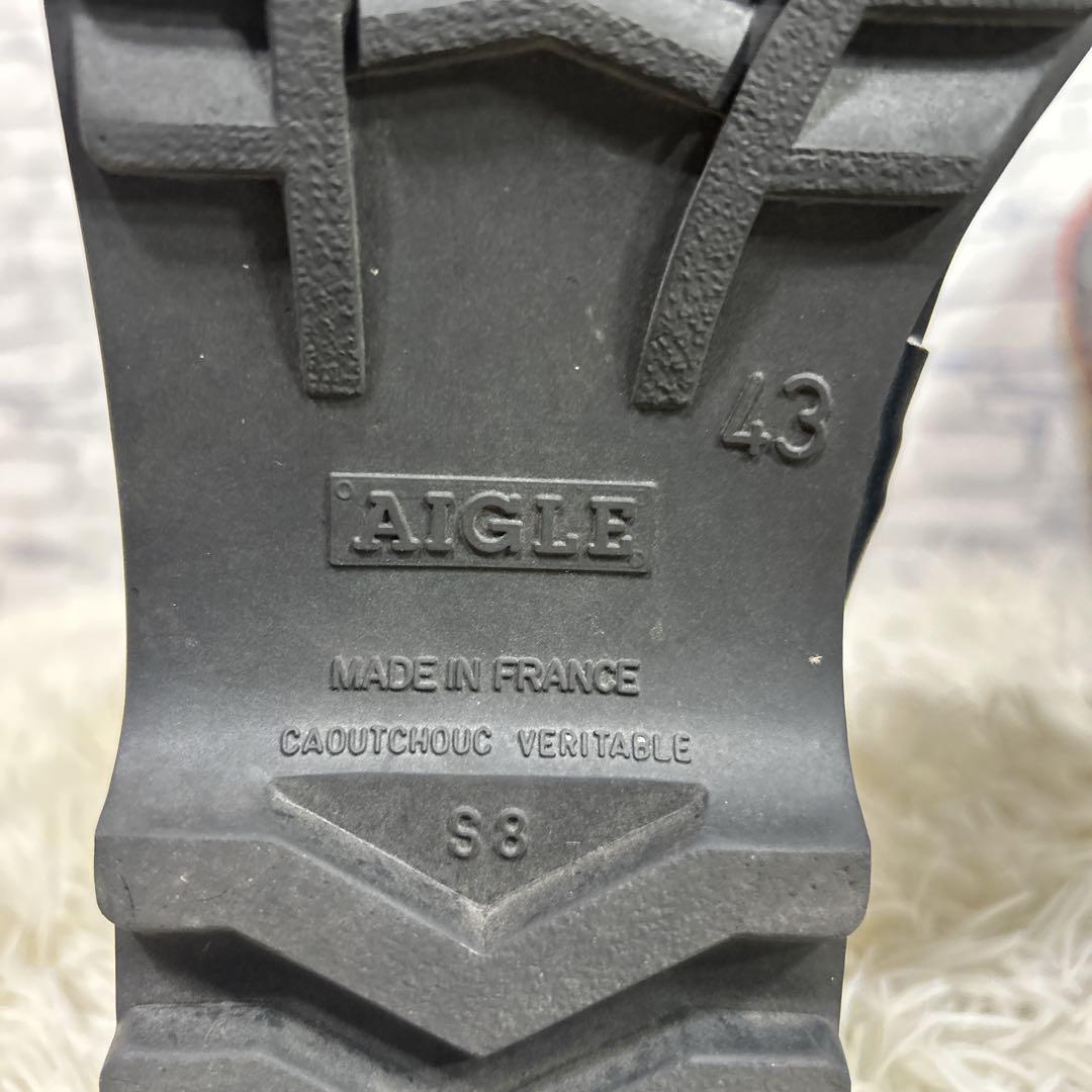 AIGLE エーグル　ロングレインブーツ　長靴　サイズ43 27cm ラバー
