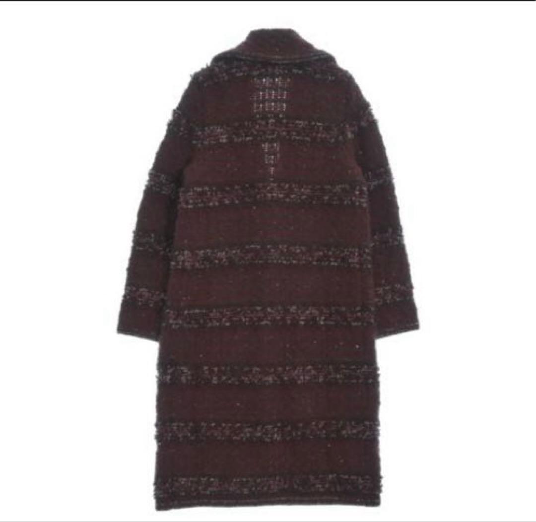 CHANEL バーガンディ ツイード ロングコート2024年