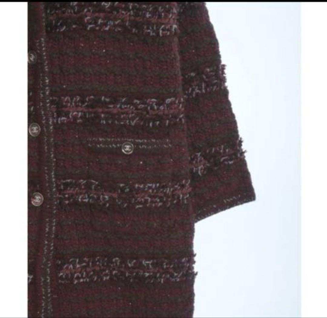 CHANEL バーガンディ ツイード ロングコート2024年