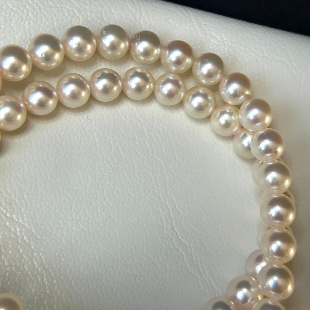 美品 アコヤ真珠 ネックレス 本真珠 パール silver 7mm