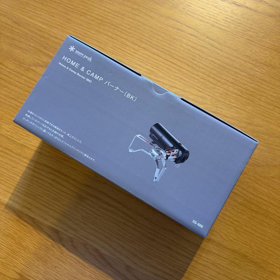 【新品未使用】スノーピーク ＆CAMPバーナー ブラックGS-600BK