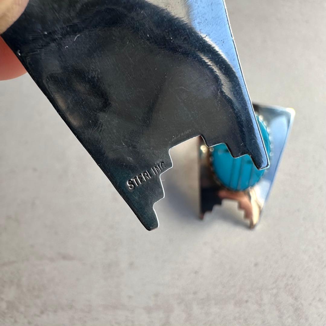 ヴィンテージ！Silver Inlaid Howlite Studs ピアス