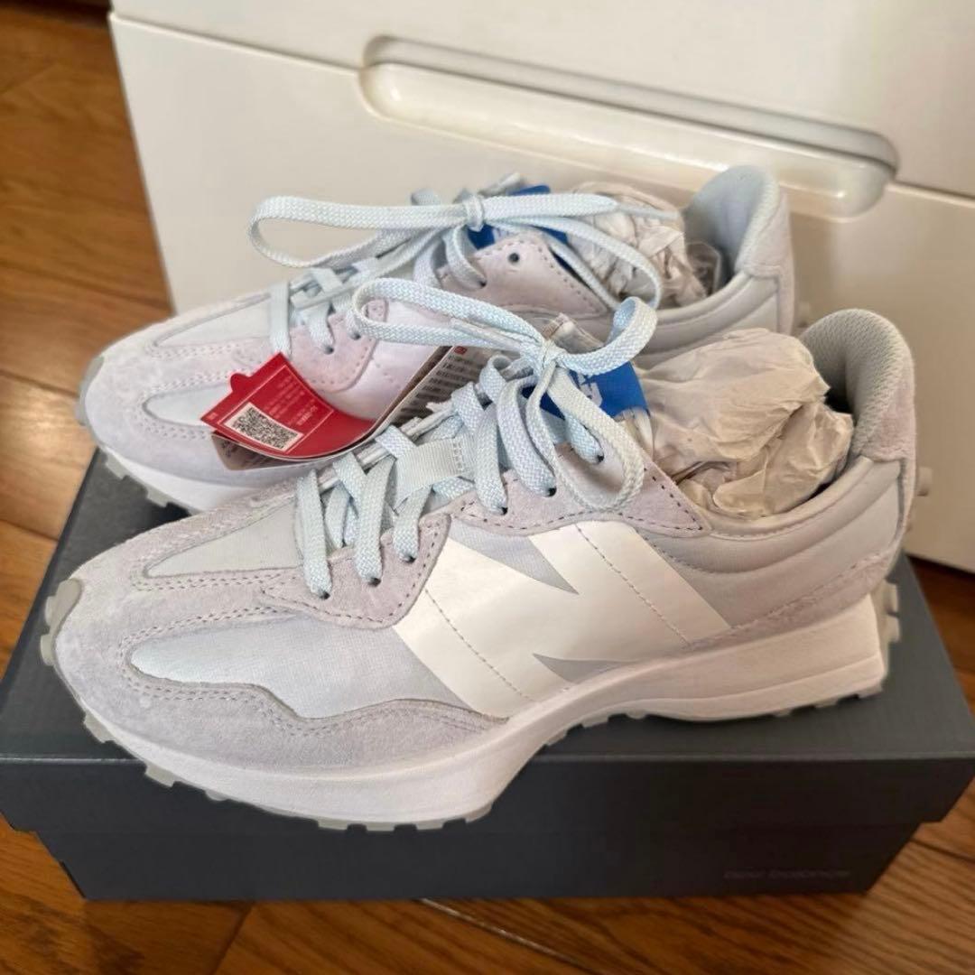 【新品】New Balance WS327 25.0cm ブルー ホワイト