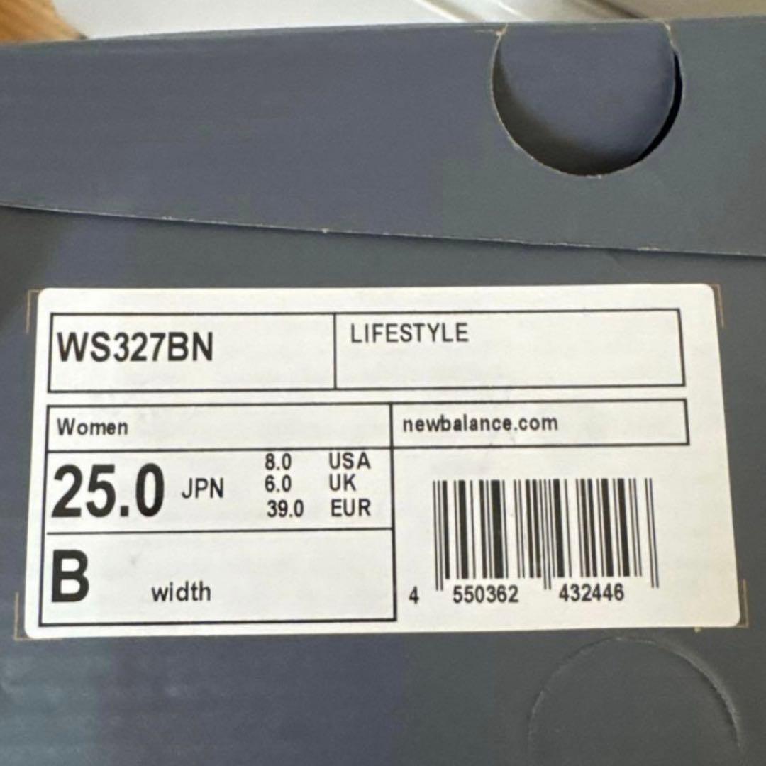 【新品】New Balance WS327 25.0cm ブルー ホワイト