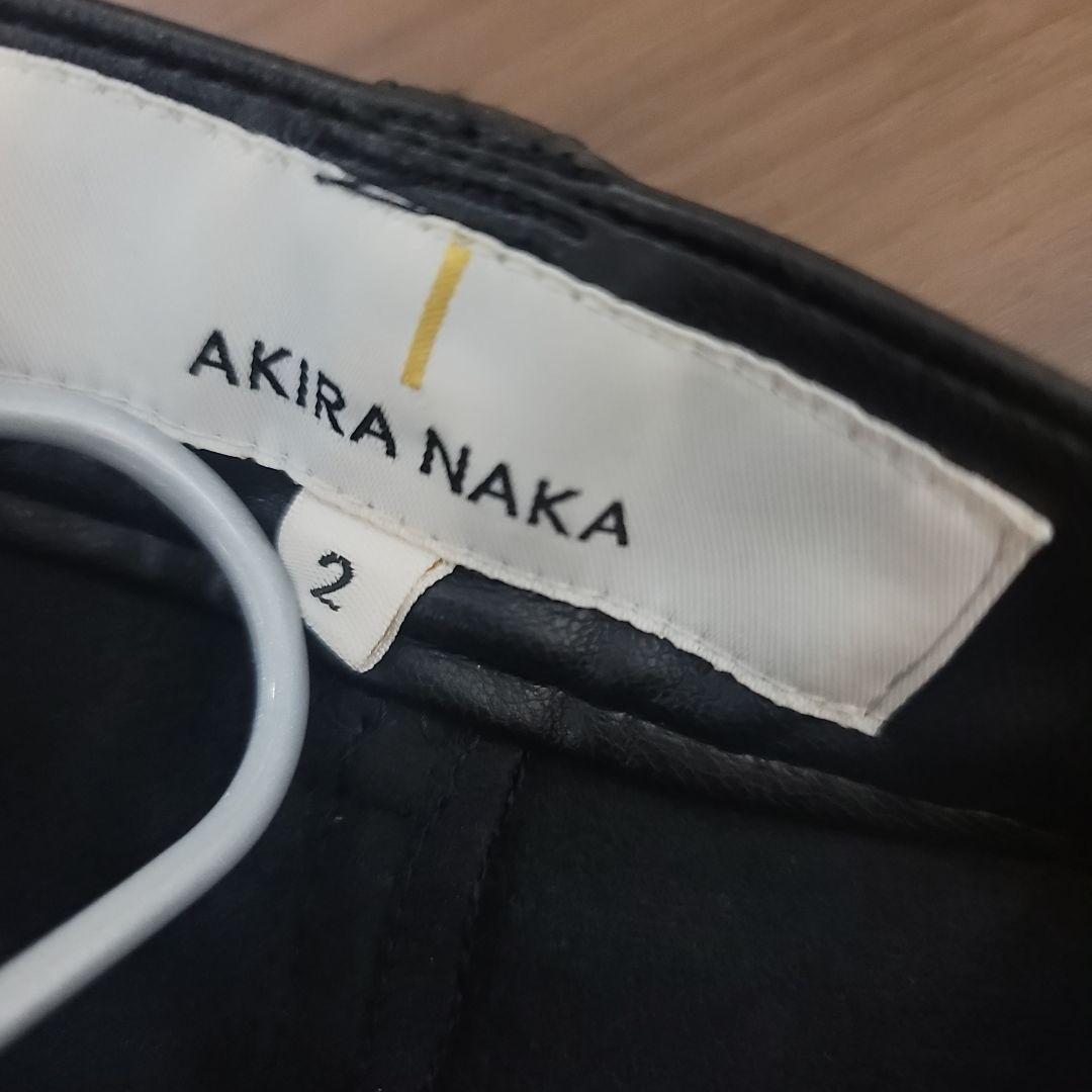 AKIRANAKA アキラナカ レザーパンツ フェイクレザー 黒 ブラック