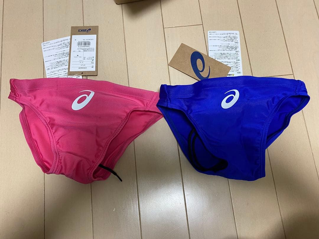 新品ハイドロCD ASICS 競泳水着 Mサイズ ピンク 青 セット2枚