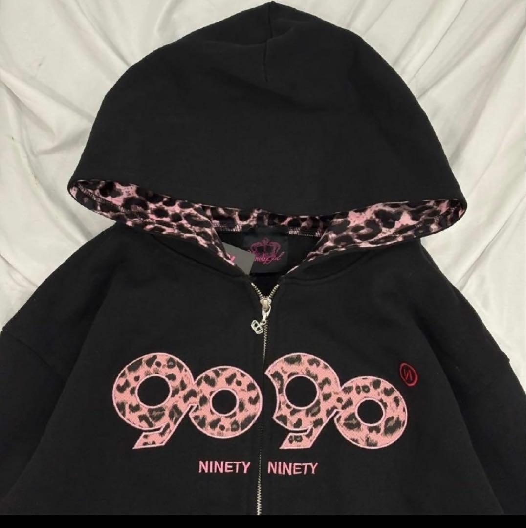 ★S★ 9090 OG レオパードロゴ ジップアップパーカー