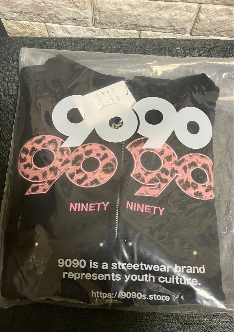 ★S★ 9090 OG レオパードロゴ ジップアップパーカー