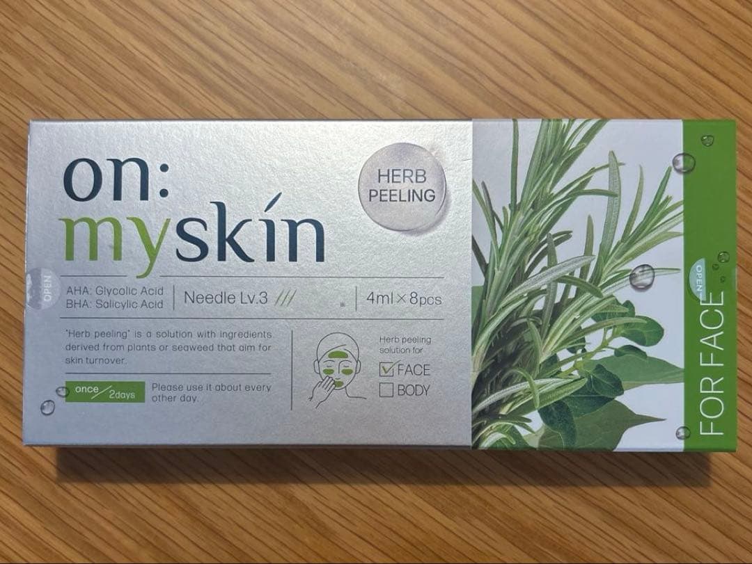 新品未開封　on: myskin オンマイスキン　ハーブピーリング顔用　4箱