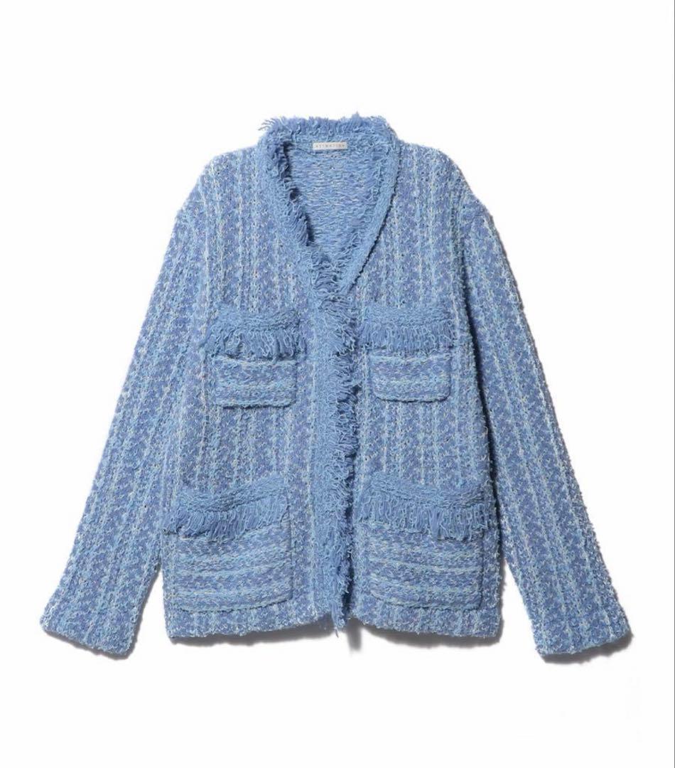 【超美品】ツイーディーニットジャケット　定価¥50,600（税込）