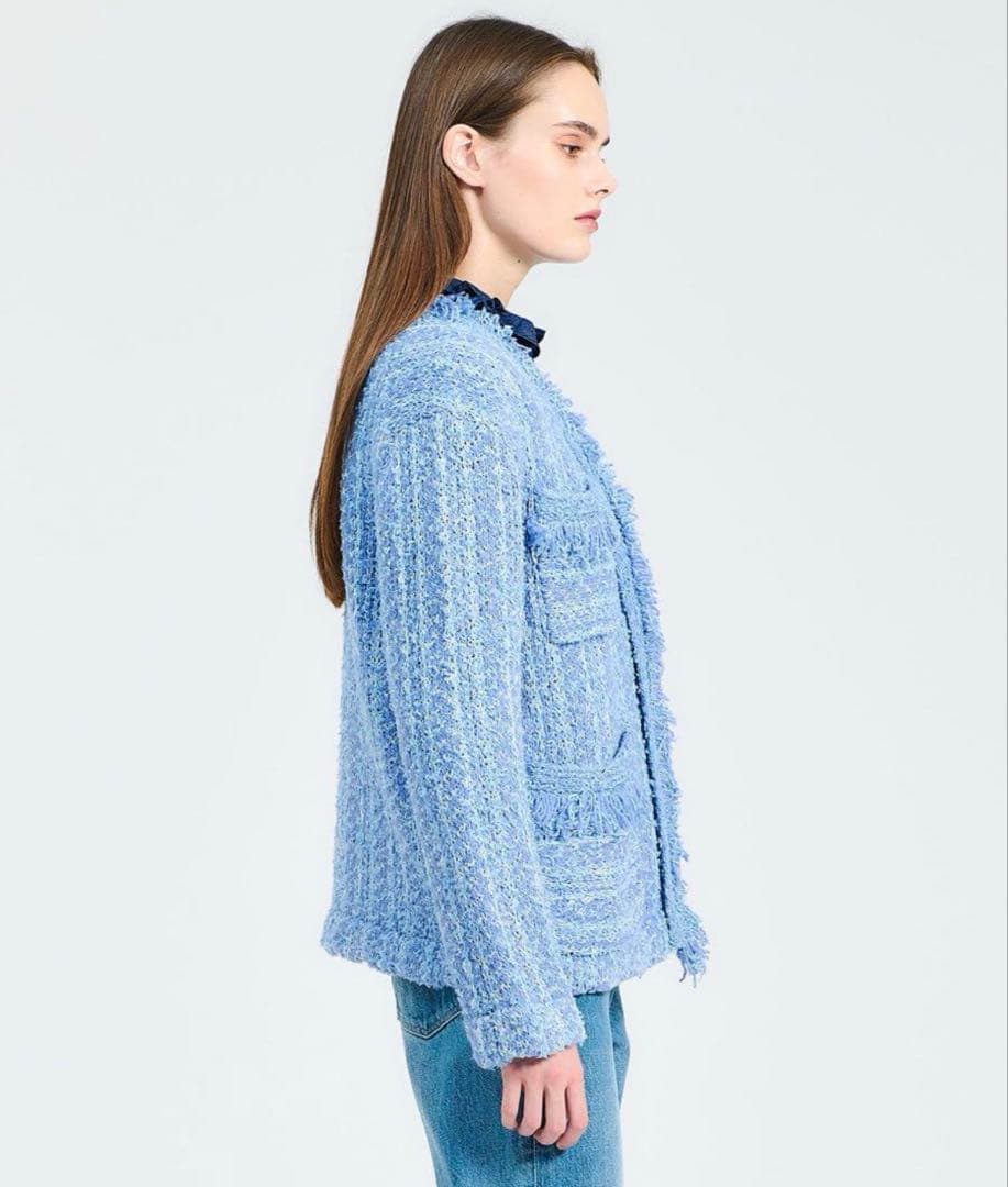 【超美品】ツイーディーニットジャケット　定価¥50,600（税込）